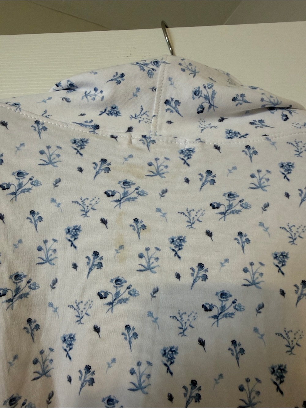 Lake Blue Floral Pima Cotton Robe Sz M - Picture 6 of 6